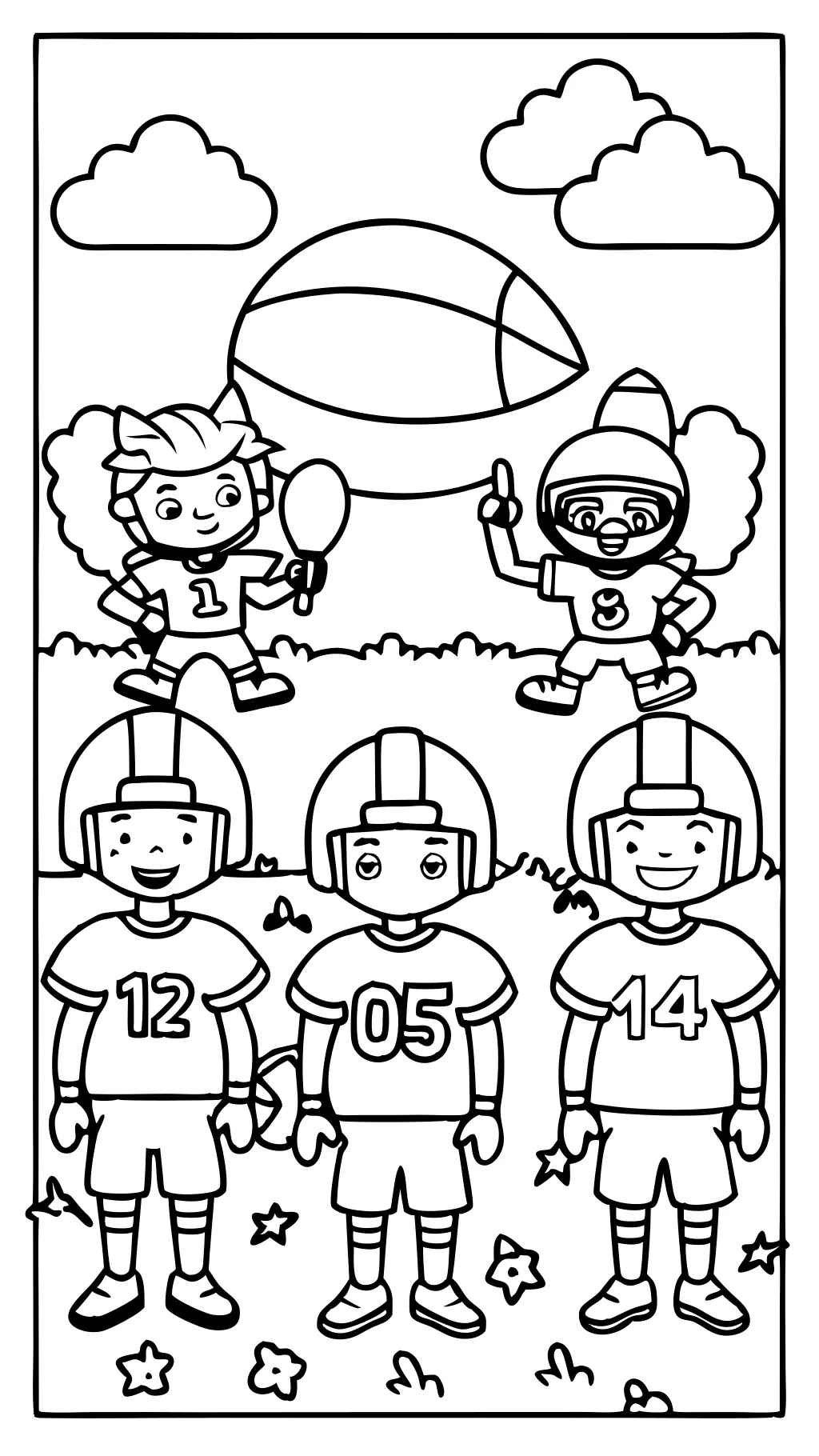 coloriage imprimable de football de la NFL